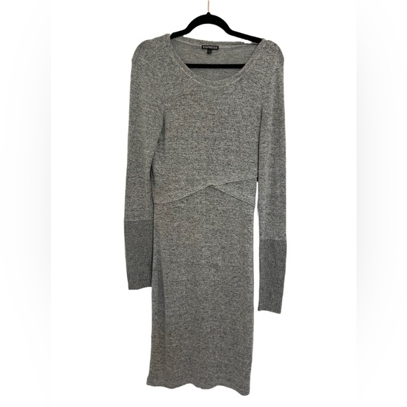 Express Gray Long Sleeve Sheath Sweater Dress Size S - Picture 1 of 8
